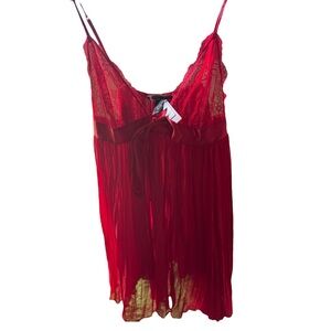 NWT Victoria Secret Red Lace Nightgown